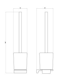 Туалетный ёршик в комплекте Wonzon & Woghand Eclipse WW-9129-LG золото глянцевое