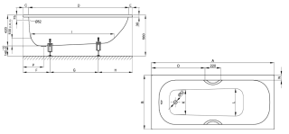 Стальная ванна Bette BetteForm 2948-000AD 170x80 см белый
