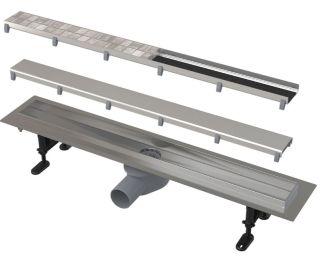 Душевой лоток AlcaPlast Fit&Go с двухсторонней решеткой Double 65см хром APZ13-DOUBLE9-650