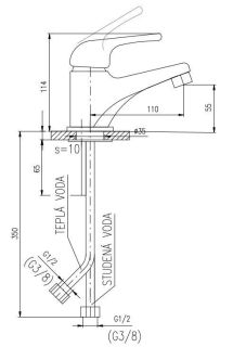 Смеситель для раковины Rav Slezak Seina Junior SAJ026.5 желтый красный синий