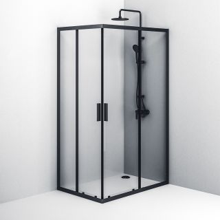 Душевой уголок Am.Pm Gem S 120x80см чёрный матовый W93G-404-120280-BT
