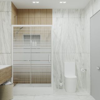 Душевой уголок Triton Фьюжн Щ0000045120 100x80 см профиль белый стекло с узором