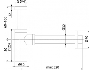 Сифон для раковины Boheme 609-BRB бронза брашированная