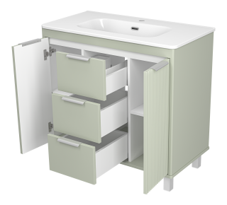 Напольная тумба под раковину Brevita Risacca Pistachio 90 УТ000026421 фисташковый