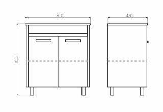 COMFORTY Тумба-умывальник Марио 60 00-00004155