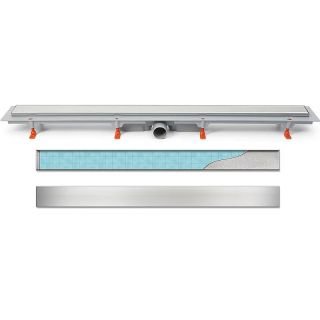 Душевой лоток Veconi Klasik 550 V550K с решеткой Хром глянцевый под плитку