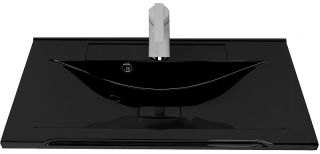 Мебельная раковина Stella Polar Корвет 80см чёрный металлик SP-00000904