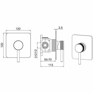 Смеситель для душа Allen Brau Priority 5.31012-00 Хром