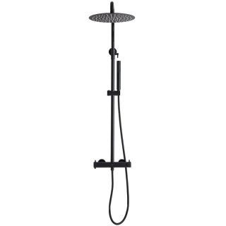 Душевая система Allen Brau Fantasy 5.11001-31 с термостатом Черная матовая