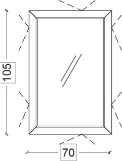Зеркало с подсветкой Armadi Art Dolce 567-W 70 см жемчужный белый
