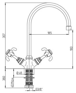 Смеситель для кухни Paini Ornellaia 87CR572KM хром