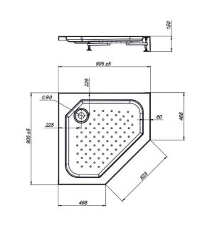 Душевой поддон Vincea VST-3AP-9090 90x 90 см
