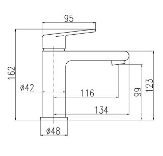 Смеситель для раковины Rav Slezak Colorado CO128.5BC Белый глянцевый Хром