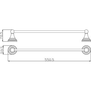 Полотенцедержатель Rav Slezak Morava MKA0701/55 Хром