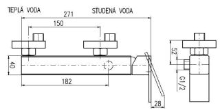 Смеситель для душа Rav Slezak Labe LR580.5 хром