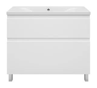 Напольная тумба под раковину Misty Лаки 100 см П-Лак-01100-0112Я белый