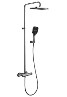 Душевая стойка Milleau Double MLV8223PDD-GN оружейный серый полуглянцевый