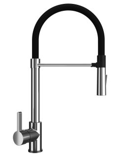 Смеситель для кухни Ulgran Classic U-024 хром с высоким гибким изливом