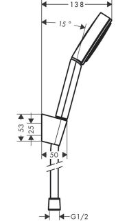 Душевая лейка Hansgrohe Pulsify 105 1jet 24301000