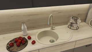 Кухонная мойка Florentina Лацио 780 бежевый