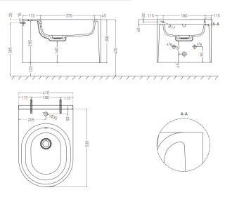 Биде подвесное Salini Gemelli S-Stone 250121M белый матовый