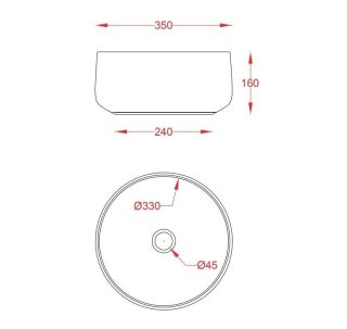 Раковина ArtCeram Cognac COL004 39 00 коричневая 35 см