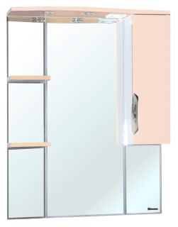 Зеркало-шкаф с подсветкой Bellezza Лагуна 75см правый бежевый 00000001103