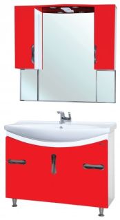 Тумба под раковину Bellezza Лагуна 105см красный 00000001371
