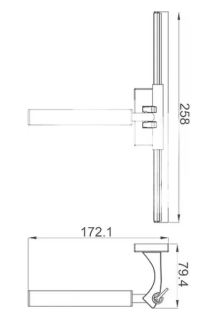 Стеклоочиститель с креплением к стене Gappo G0730 хром