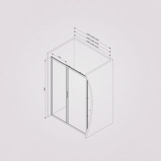 Душевая дверь Am.Pm Gem W90G-150-1-195MG 150 см цвет профиля хром матовый стекло тонированное