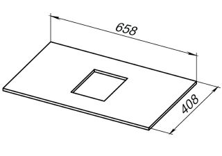 Столешница под раковину Allen Brau Priority 70 1.31009.GR-S Графит структ