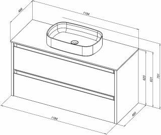 Тумба под раковину Allen Brau Fantasy 120 1.11005.WM подвесная Белая матовая