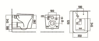 Унитаз CeramaLux 5170MDH подвесной с сиденьем Микролифт