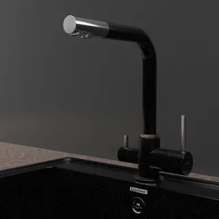 Смеситель для кухни GranFest URBAN 3611 черный