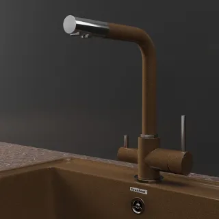 Смеситель для кухни GranFest 3611 терракот