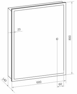 Зеркало-шкаф с подсветкой Continent Reflex МВК025 60см белый