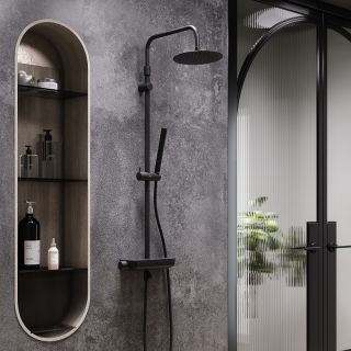 Душевая стойка Damixa Scandinavian Pure 936730300 Черная матовая