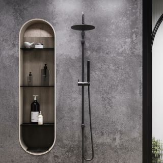 Душевая стойка Damixa Scandinavian Pure 936000300 Черная матовая