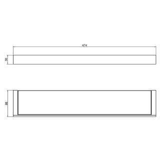 Полка стеклянная Timo Petruma 15272/03 Черная матовая