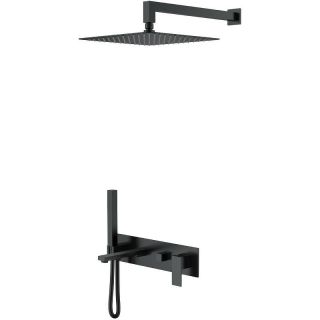 Душевой комплект Boheme Qubic 474-B чёрный матовый