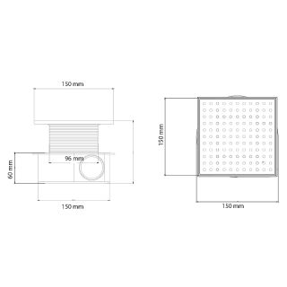 Душевой трап Boheme Smart Design 984-15-MG 15см золото матовое