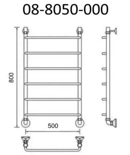 Полотенцесушитель водяной Маргроид В8 Р80*50 хром 08-8050-000