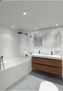 Акриловая ванна Riho Rethink Space Fall Plug and Play B111009005 R заполнение через перелив 160х75см белый