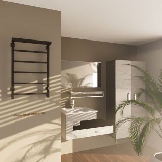 Электрический полотенцесушитель Altasan СкалаПроф СкалаПроф8050ПЧМ с полкой Черный муар 80х50