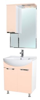 Зеркало-шкаф с подсветкой Bellezza Альфа 55см левый бежевый 00000005252