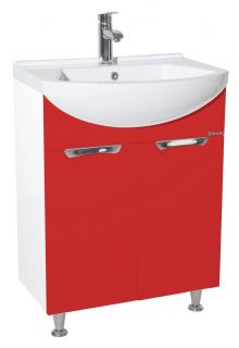 Тумба под раковину Bellezza Альфа 55см красный 00000005230