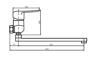 Смеситель для ванны/душа Dorff ULTRA D5095000