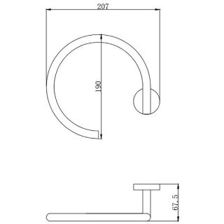 Полотенцедержатель Aquatek AQ4012CR Хром