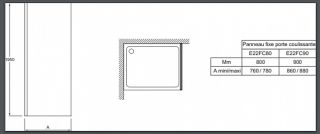 Душевая перегородка для ванны  Jacob Delafon CONTRA E22FC80-GA 80*195