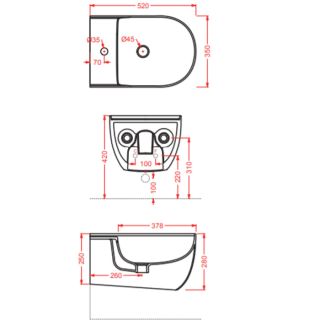 Биде Artceram THE ONE THB001 17 00 nero matt *1 черное